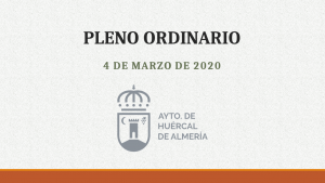 Pleno ordinario Huércal de Almería