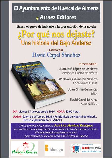 Cartel A3 libro David Capel -Por-que-nos-dejaste-para web