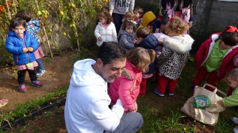 Visita huerto urbano guarderia marzo-2020