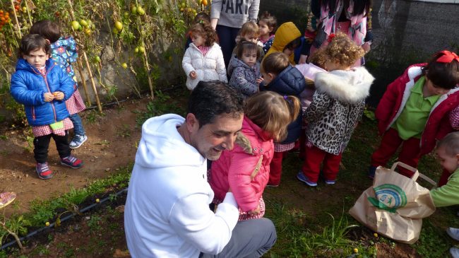 Visita huerto urbano guarderia marzo-2020