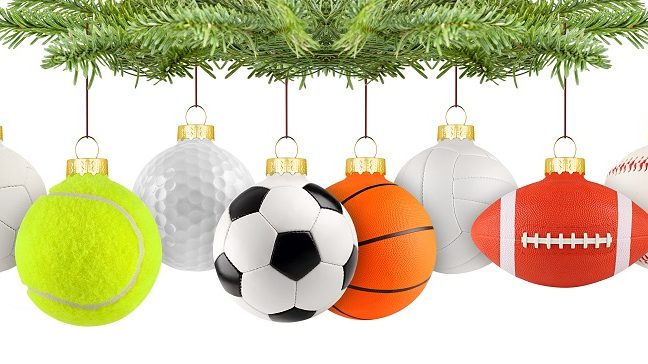 christmas balls of sport row