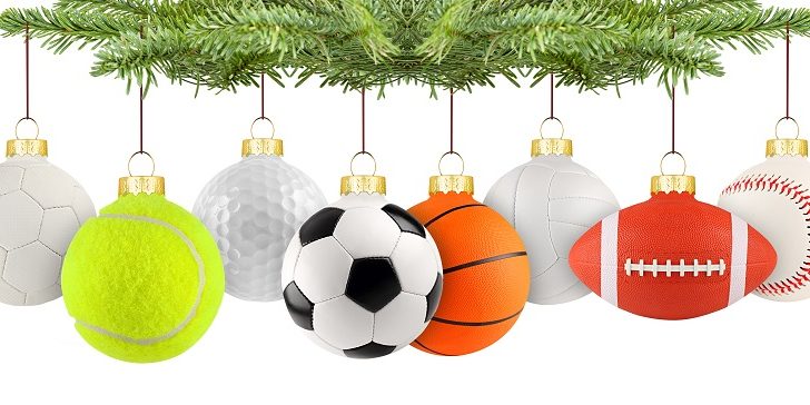christmas balls of sport row