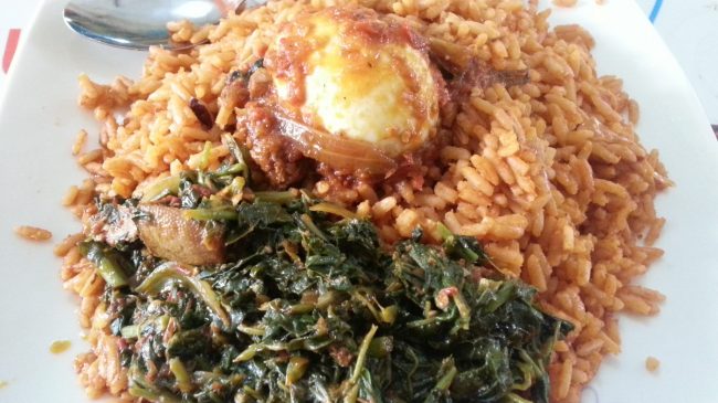 Jollof rice with vegetable