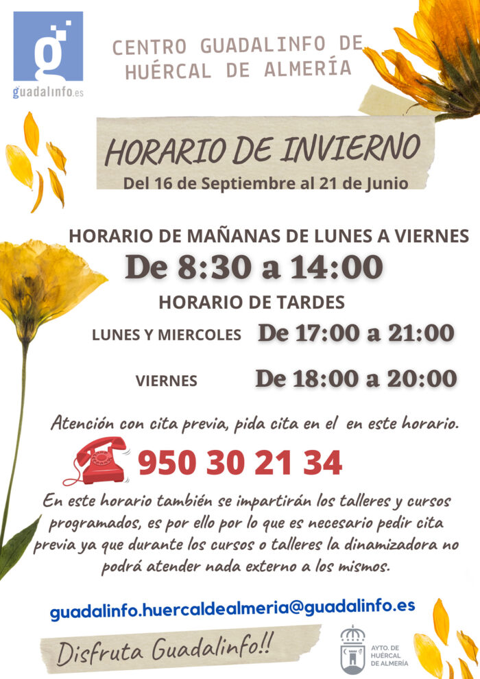 Horario Invierno guadalinfo