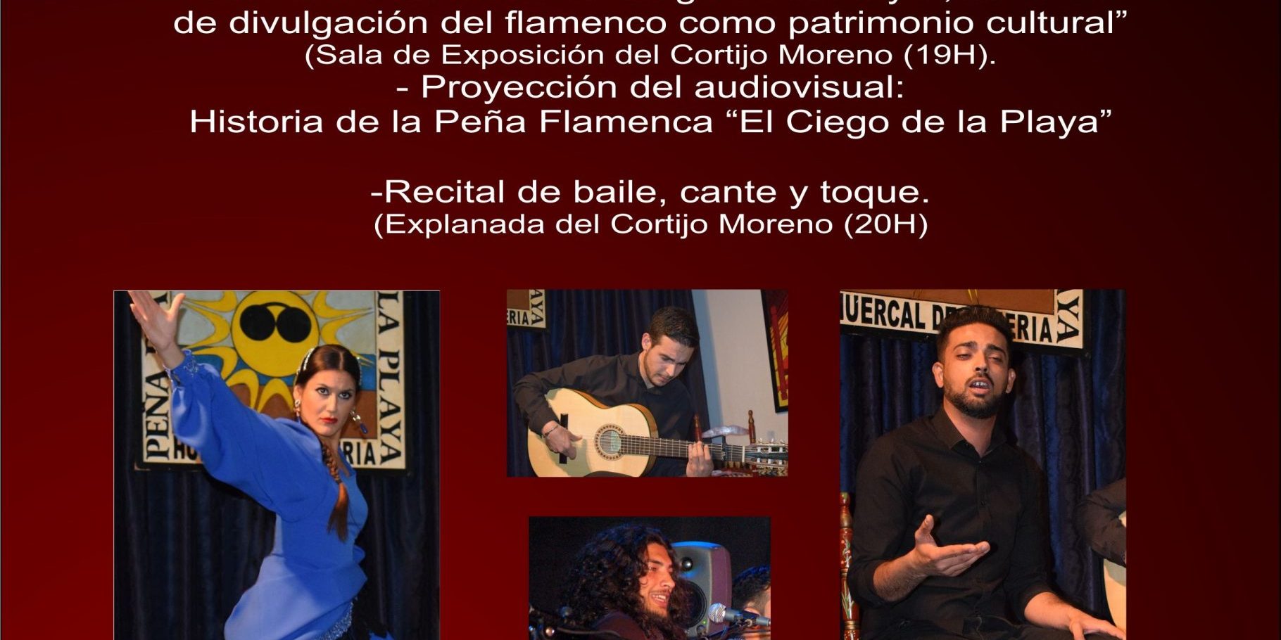 Cartel Actividades Aniversario Peña Flamenca El Ciego de la pPlaya