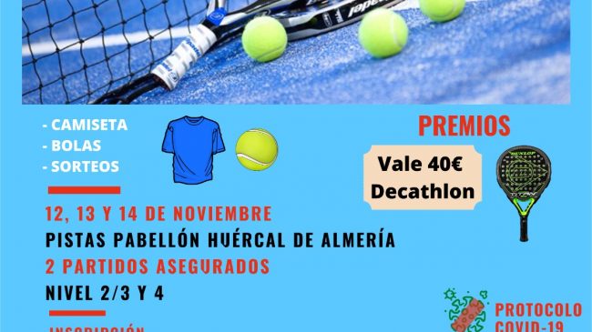 padel huercal II torneo de pádel Huércal
