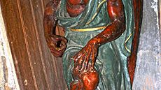 Asmodeo en la iglesia de Rennes-le-Château (Francia) France Asmodeo en La Estirpe del Lobo