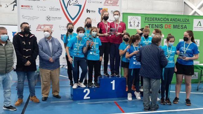 campeonas ctm huércal Campeonas Andalucía tenis de mesa Huércal