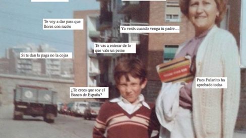 La madre y su zapatilla.