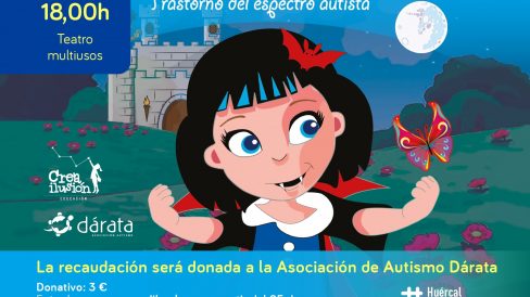Teatro Benefico – Aventura Espacial – Darata El próximo 2 de abril, celebramos el Día del Autismo con una obra benéfica de teatro para todos los públicos, 'Aventura Especial', cuya recaudación será donada a la Asociación de Autismo Dárata. ? Teatro Multiusos de Huércal de Almería ? 18:00 horas ? Donativo: 3 euros, destinado a la Asociación de Autismo Dárata. A partir del 25 de marzo en www.candilrock.com #DíadelAutismo #HuércalEventosSeguros #HuércalCercano