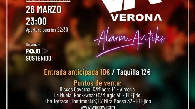 alarmantiks y verona rojo sostenido ROCK ROJO SOSTENIDO EL EJIDO 26M22
