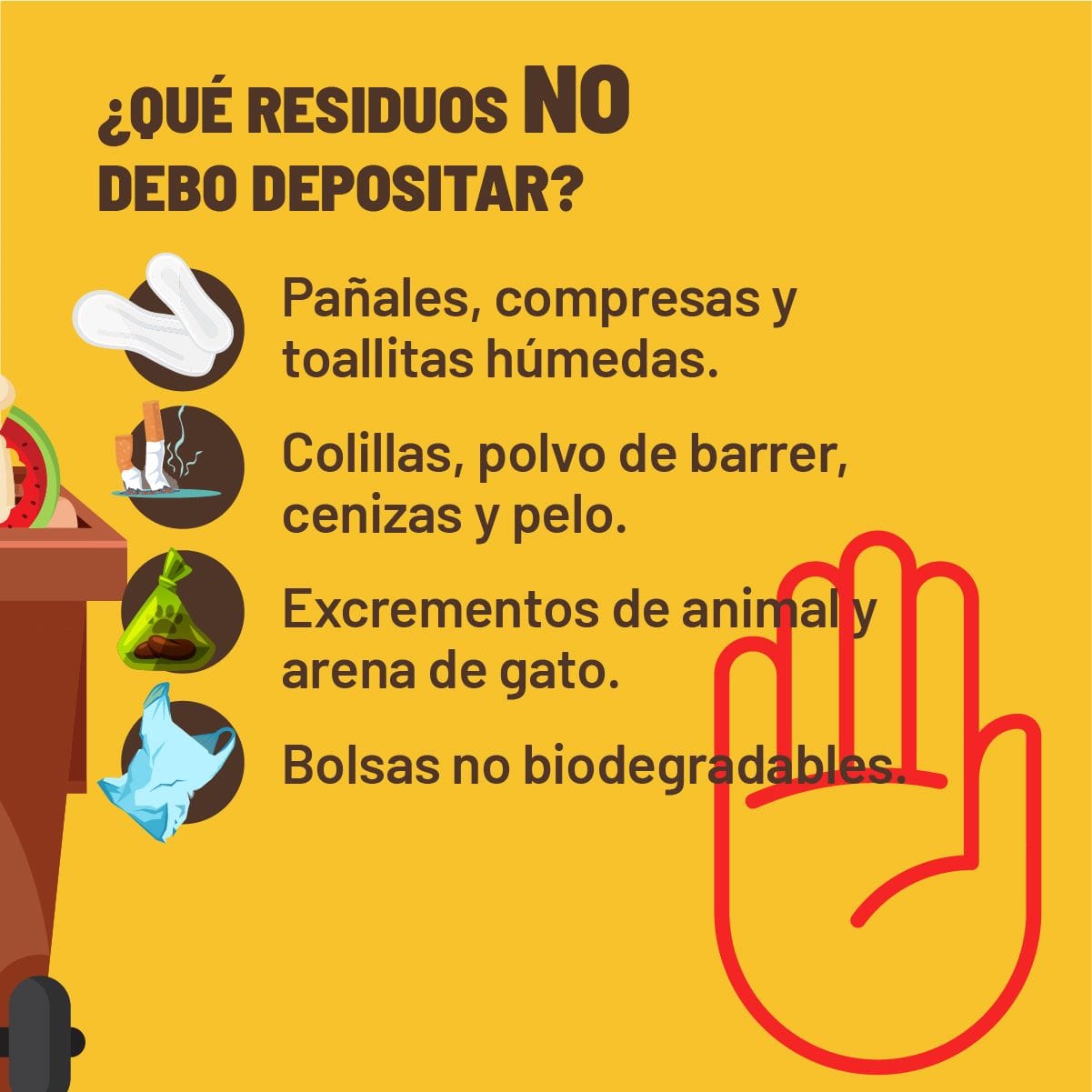 Residuos no marron