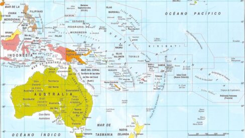mapa politico oceania