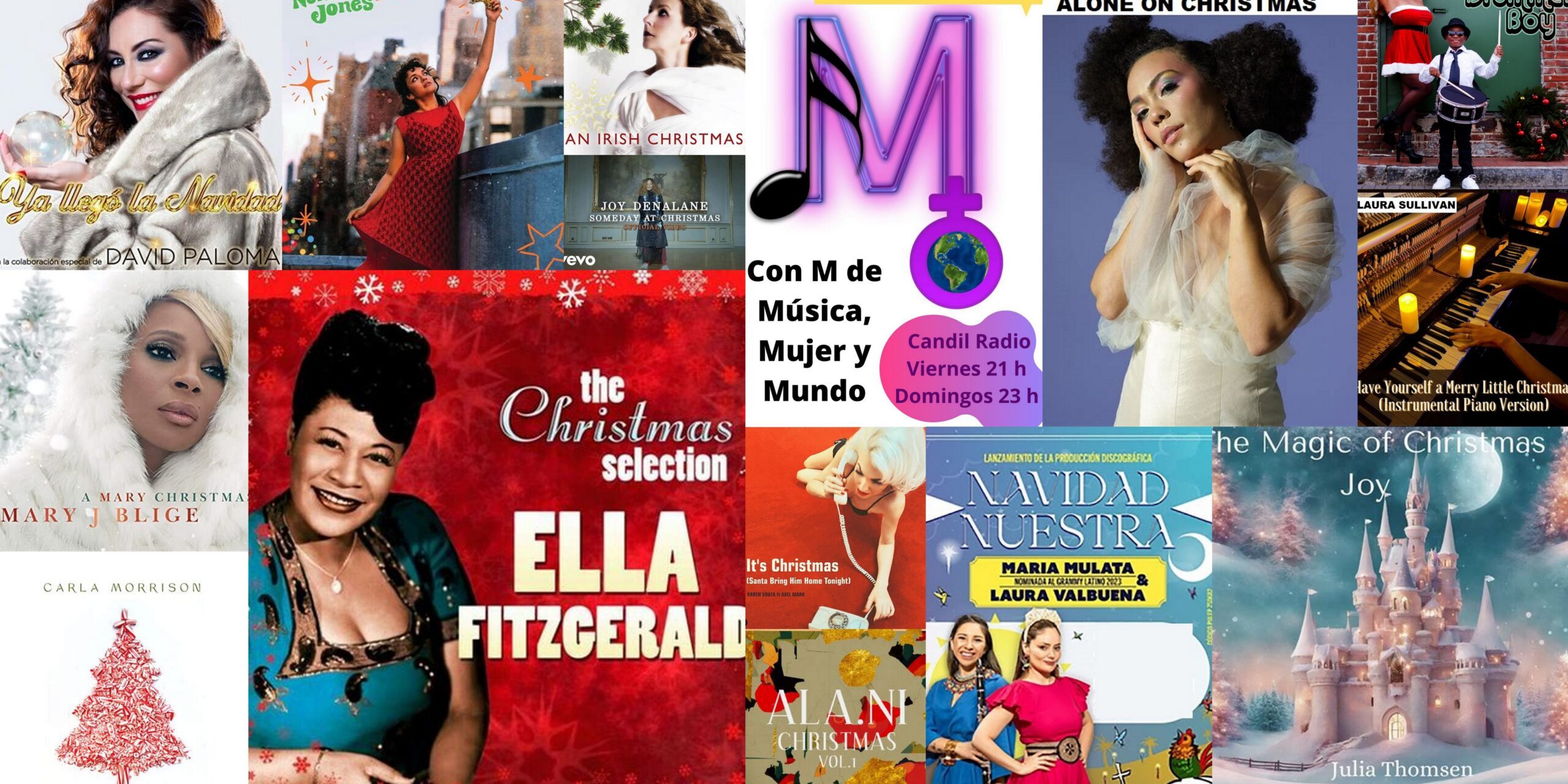 FOTOS CON M 256 NAVIDAD 2023 Este es nuestro ducentésimo quincuagésimo sexto programa y va a ser un especial de Navidad, aprovechando las fechas en las que estamos, vamos a escuchar músicas navideñas de diferentes estilos y lugares interpretadas por mujeres.
