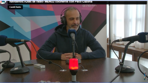 paco cazorla Degustando con Paco Cazorla + «Escenario Pedagógico», platos divertidos y «reciclables» navideños:»MENU2 COCINEROS», con Almécija, en Días de Radio.