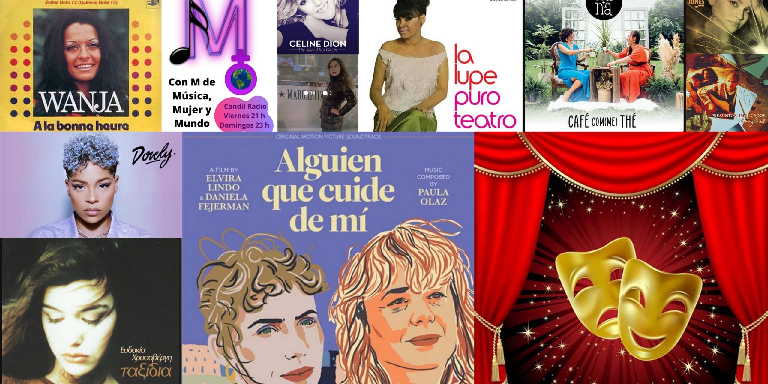 FOTOS CON M 258 TEATRO En este ducentésimo quincuagésimo octavo programa, nuestro experto en lingüística y colaborador habitual Jorge Martínez Montoro, nos va a hablar de palabras relacionadas con el teatro. Yo intentaré ilustrar musicalmente cada palabra con canciones compuestas e interpretadas por mujeres de todo el mundo.