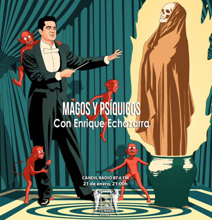 Esta semana tenemos el honor de recibir en Tempus Fugit a Enrique Echazarra, gran investigador y apasionado del mundo de las anomalías, buscador incansable, desde un espíritu crítico, de las posibles explicaciones de los fenómenos paranormales; y hoy lo convocamos en Tempus Fugit para hablar de su último trabajo, su libro titulado: “Magos y psíquicos. La frontera entre lo paranormal y el ilusionismo”, un estudio tan esclarecedor como necesario. No os lo perdáis.