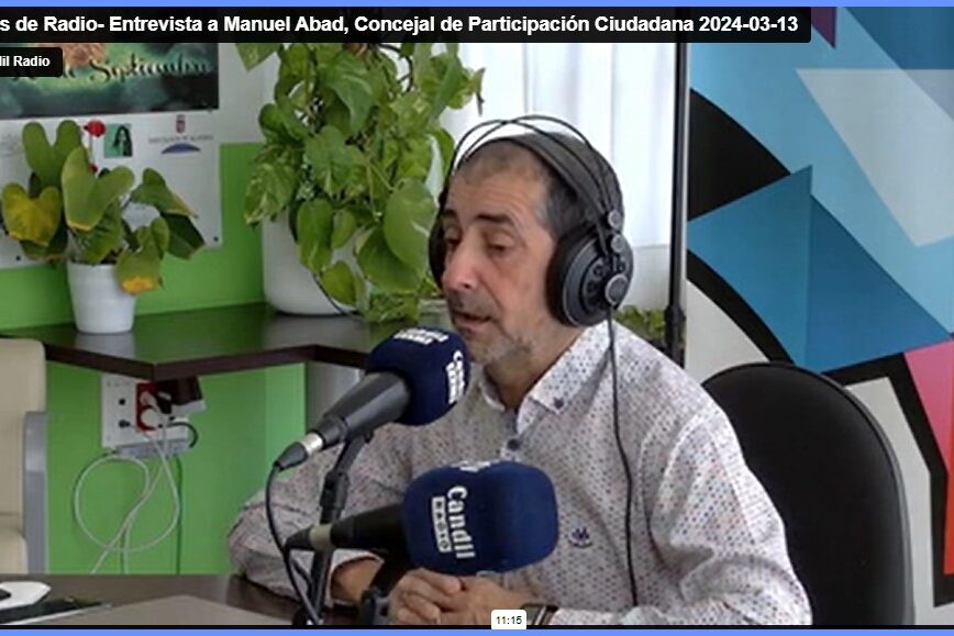 Manuel Abad concejal turisamo 2024-03-13 Seguimos «HUERCALEANDO» y mucho más, con Manu Abad + Almécija, en Días de Radio.