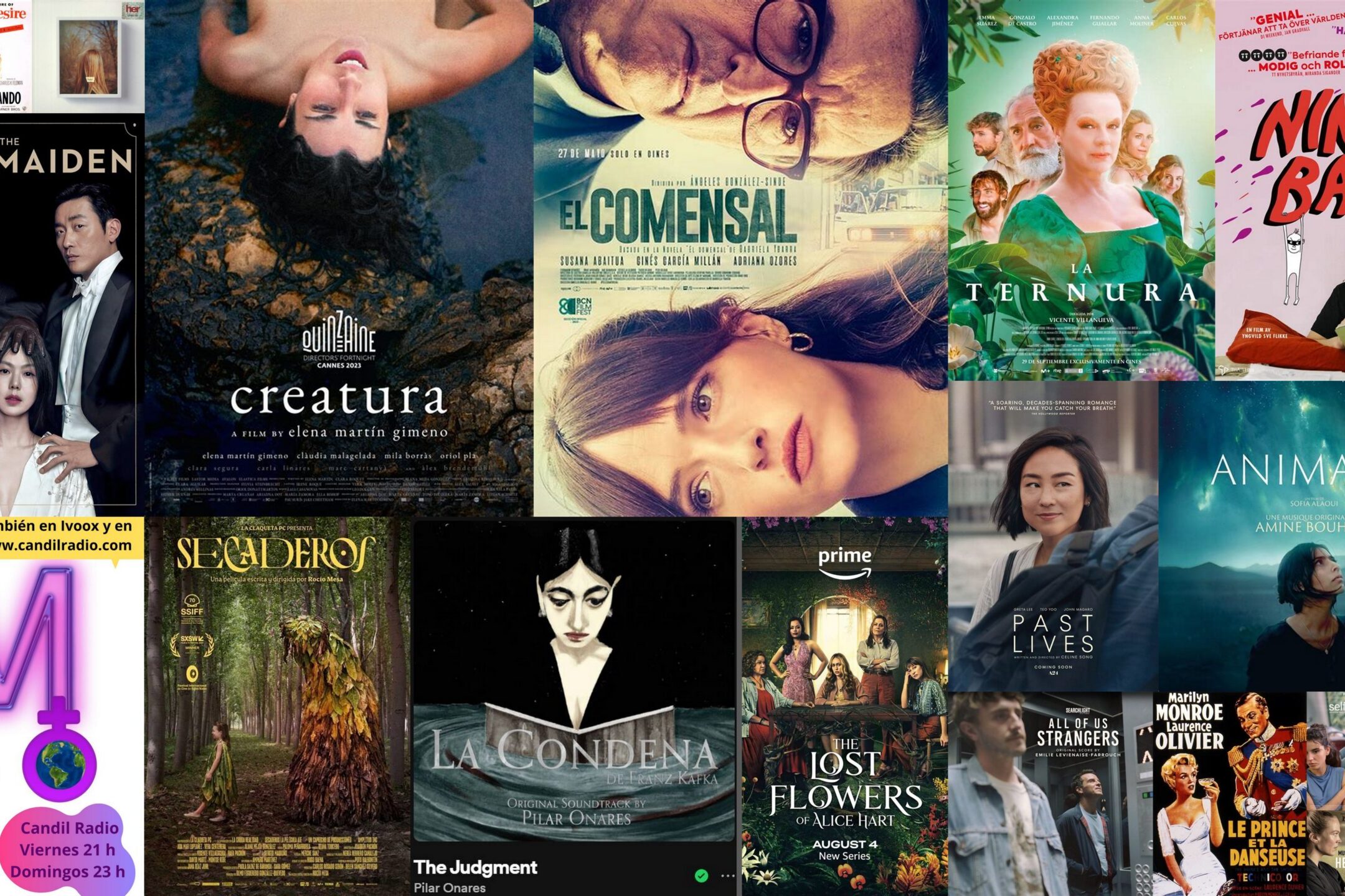 En este ducentésimo septuagésimo primer programa va a ser un programa de cine y series. Escucharemos durante una hora, aquí en Candil Radio, como siempre, las bandas sonoras de películas y series cuyas protagonistas, directoras o compositoras son mujeres, muchas de ellas las he visto gracias al podcast de mis amigos Ken y MC, “Isla de perros”, que podéis escuchar en iVoox o en el cineclub de Almería. Estoy segura de que lo vais a disfrutar.