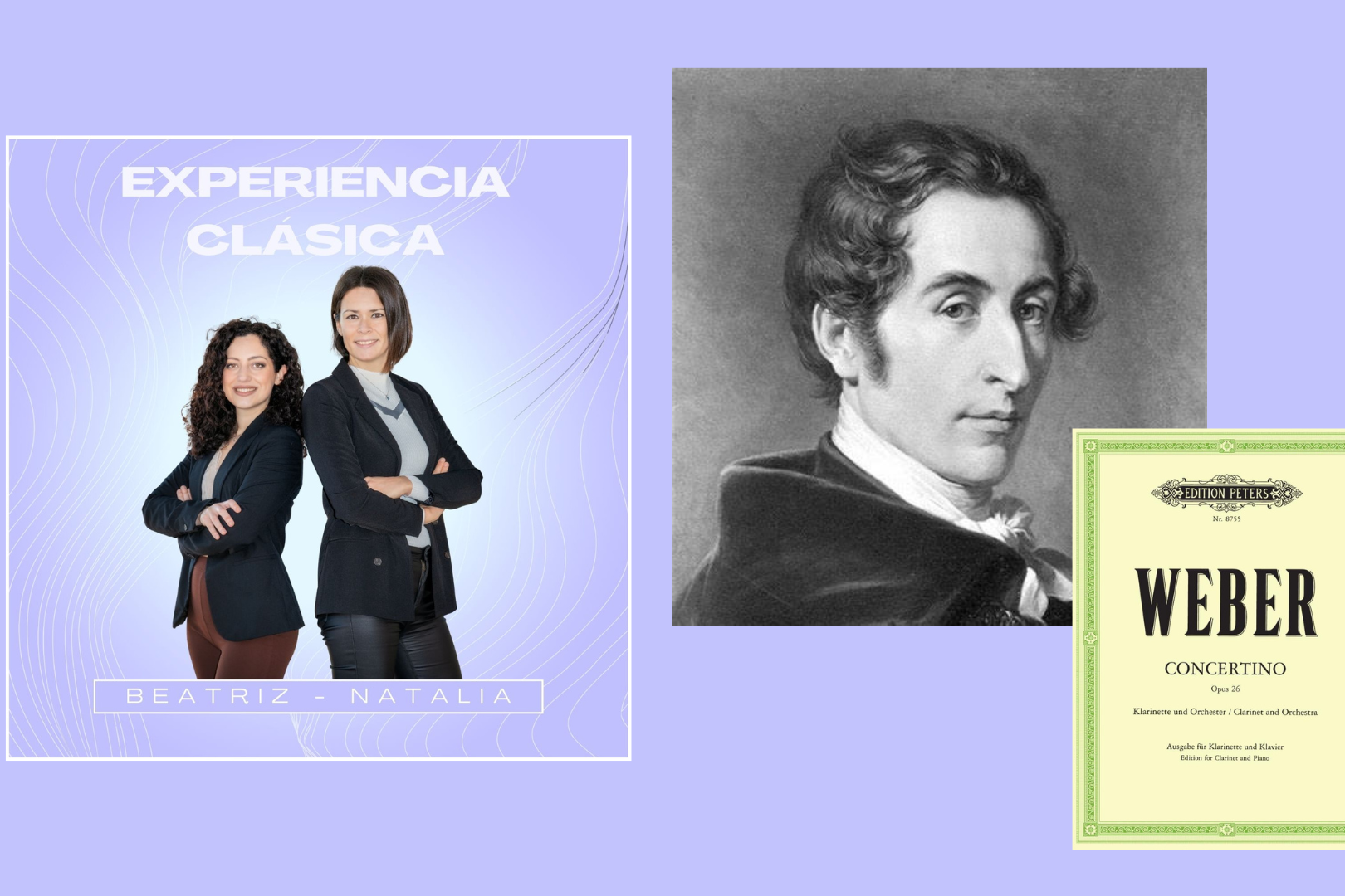 Hablamos sobre el Concertino Op 26 y el Concierto nº 2 Op 74 para clarinete y orquesta del compositor Carl Maria von Weber, donde trataremos datos de su vida y obra. De igual forma, escucharemos los dos conciertos, añadiendo el primer movimiento del Concierto nº 1 en fa menor, Op 73.