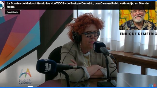 La sonrisa del Gato 2024-04-18 El artista cubano ubicado en Almería, Enrique Demetrio, vuelve a mostrar su obra multidisciplinar pero ahora centrada en materiales de reciclaje en un lugar en que ya ha expuesto con anterioridad. Un discurso entorno a la idea de progreso y receso es lo que marca el concepto de ‘Latidos’, su nueva muestra. Colegio Oficial de Arquitectos, C/ Martínez Campos, 29. Visitas mañanas y tardes hasta las 20:00 h. Hasta el 12 de mayo. Artes Plásticas.